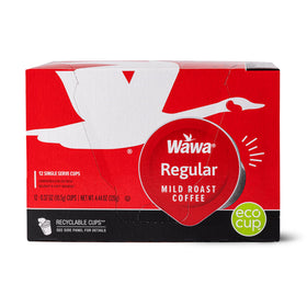 Wawa Mild Roast pods box 12-count for easy everyday brewing.