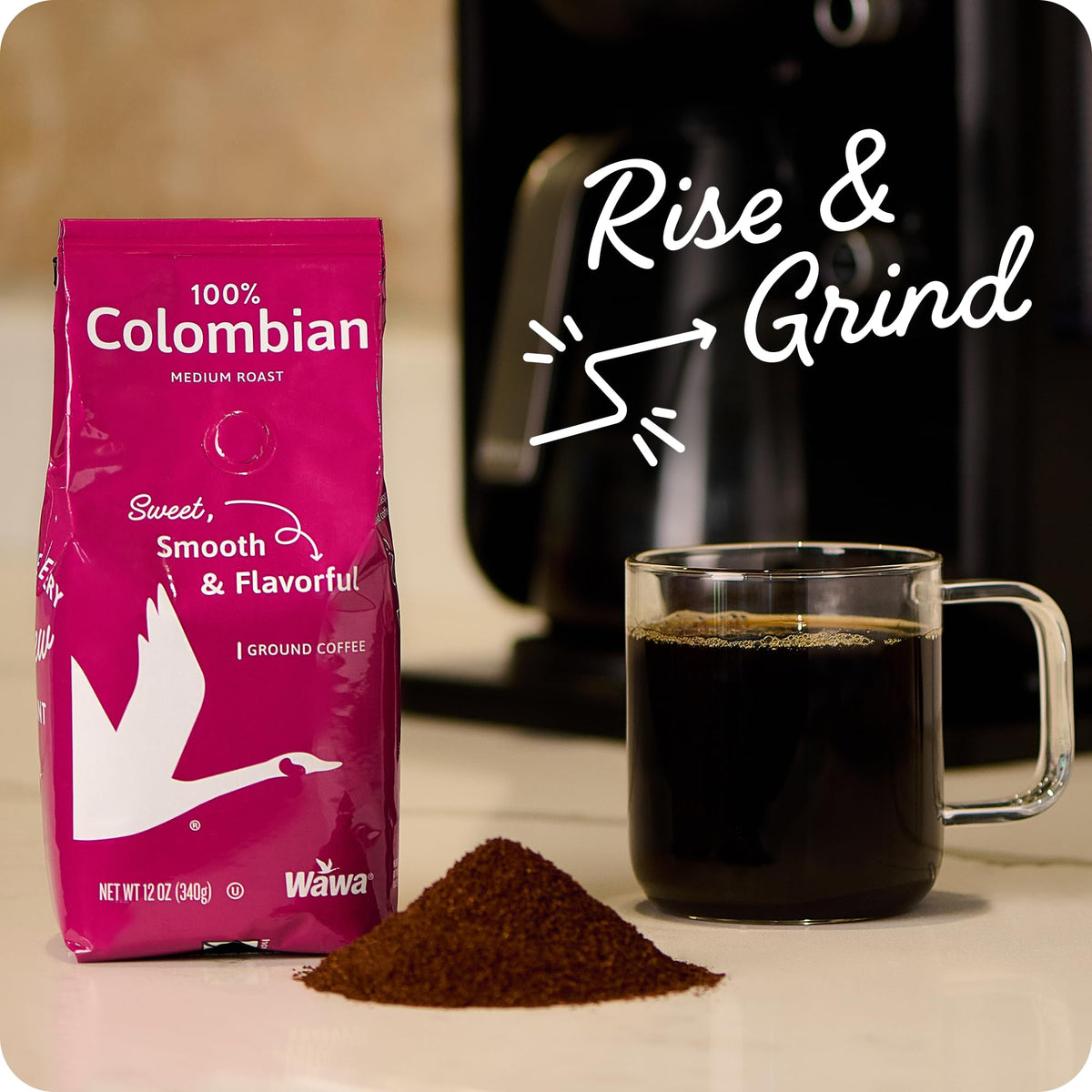 Rainforest Alliance certification seal on Wawa coffee packaging