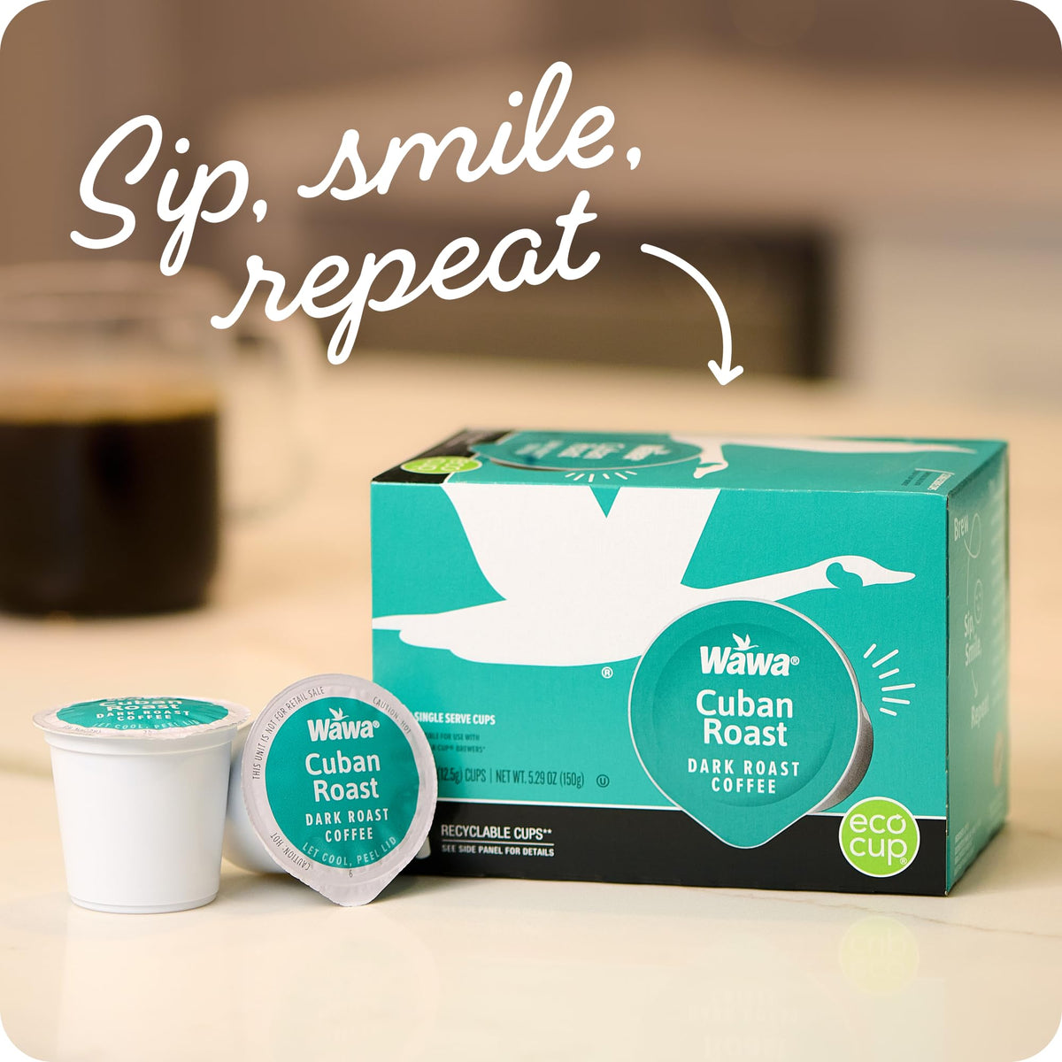 Wawa single-serve pod brewing a perfect hot or iced cup.