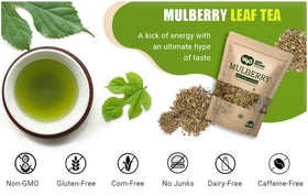 WAY 4 ORGANIC W4O mulberry leaf tea being brewed for aroma and flavor