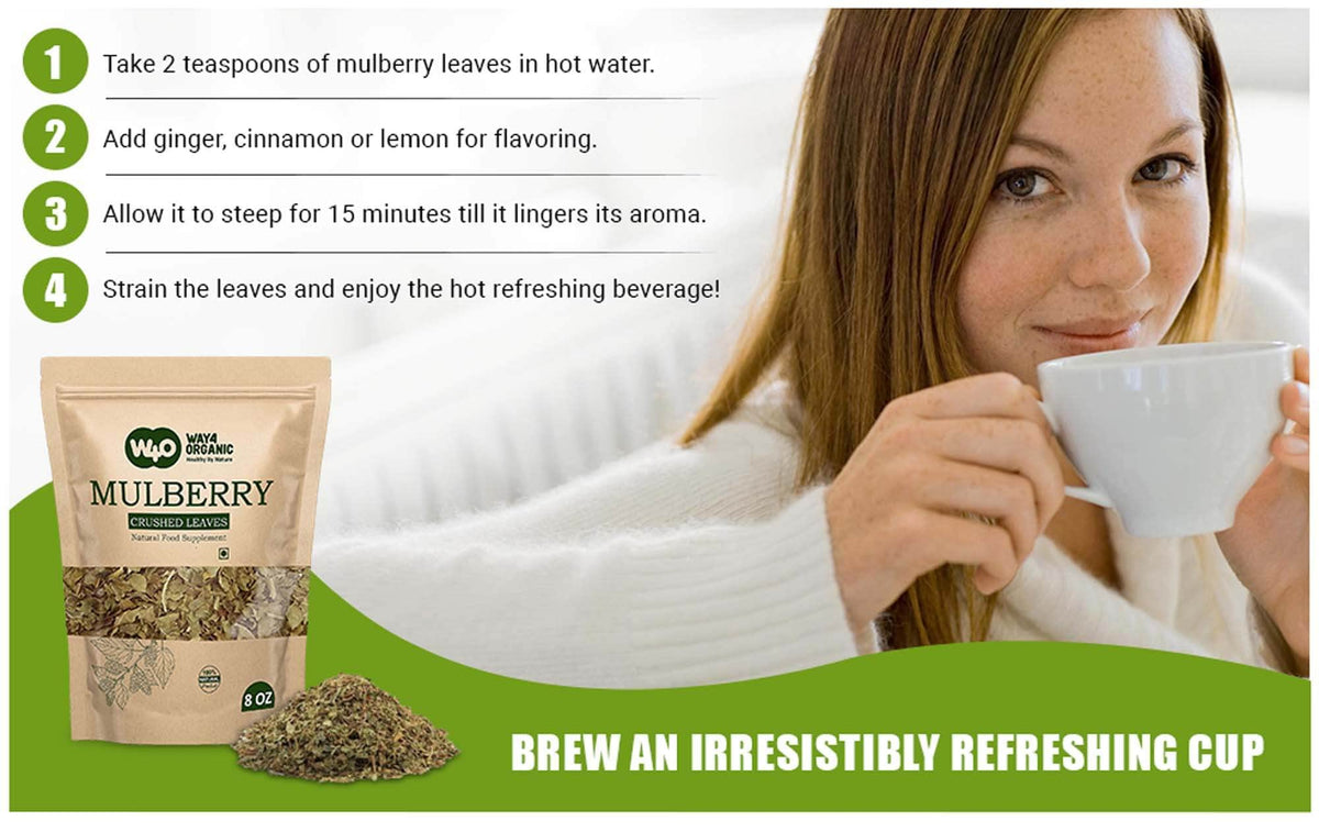 WAY 4 ORGANIC W4O mulberry leaf tea with cinnamon and lemon flavor ideas