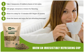 WAY 4 ORGANIC W4O mulberry leaf tea with cinnamon and lemon flavor ideas