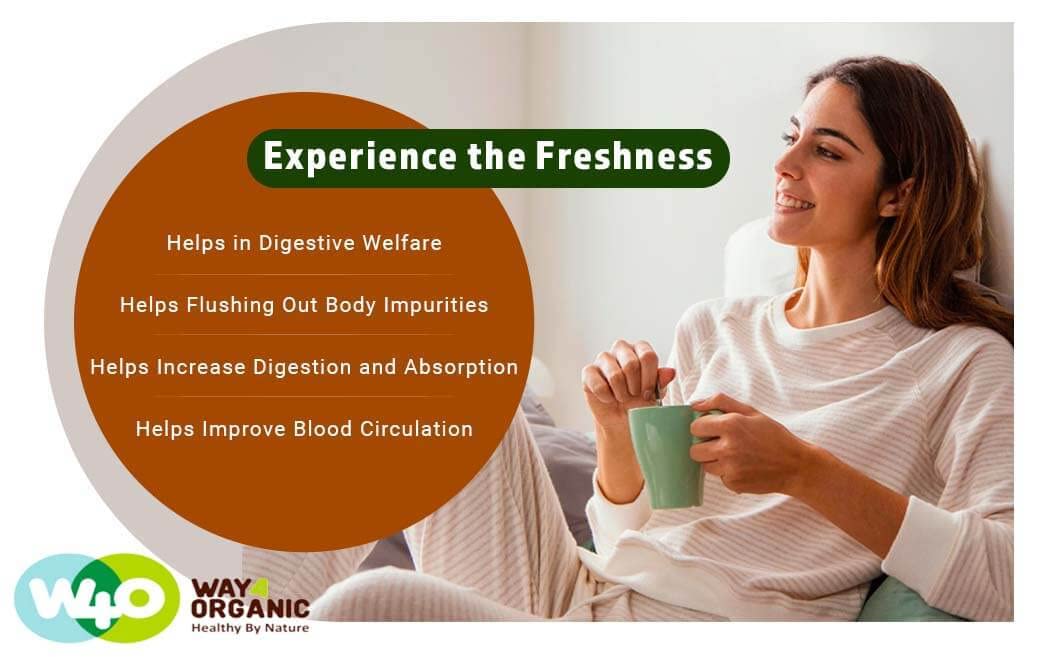 Way 4 Organic W4O CCF Tea packaging and label details