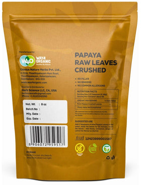 WAY 4 ORGANIC W4O papaya leaf tea cup steeping with fragrance.