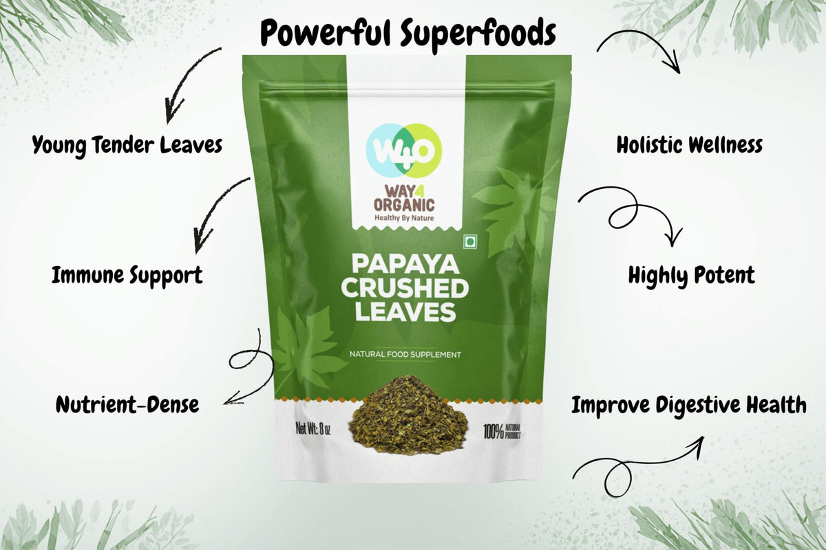 WAY 4 ORGANIC W4O hand-picked tender leaves ensure premium quality.
