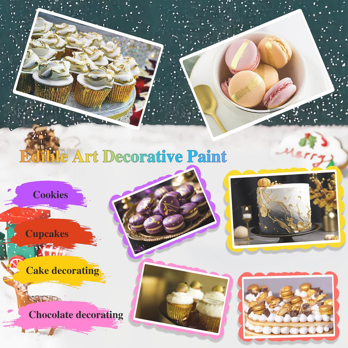 Wayin cake decorating with paint enables bright color on desserts
