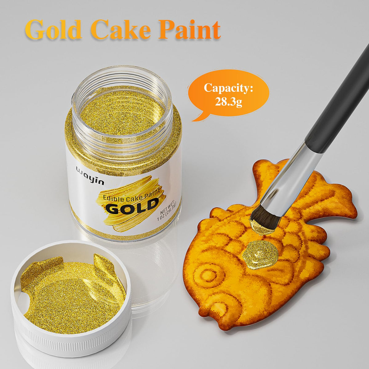 Wayin cookies and fondant showcase gold paint for festive designs