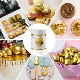 Wayin edible gold glitter on fondant creates eye catching cake details