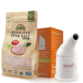 WBM Himalayan Pink Salt with ceramic inhaler for potential respiratory use