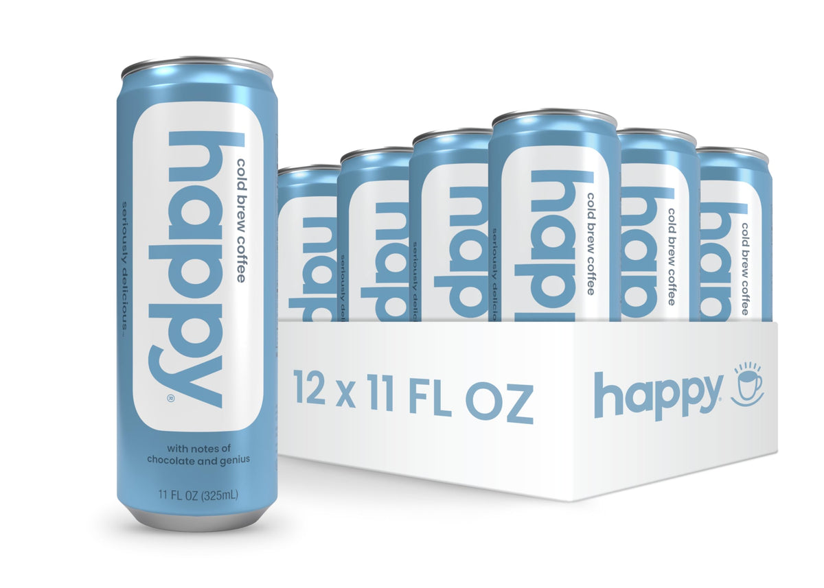We Are Happy cold brew 11oz can for a portable energy boost