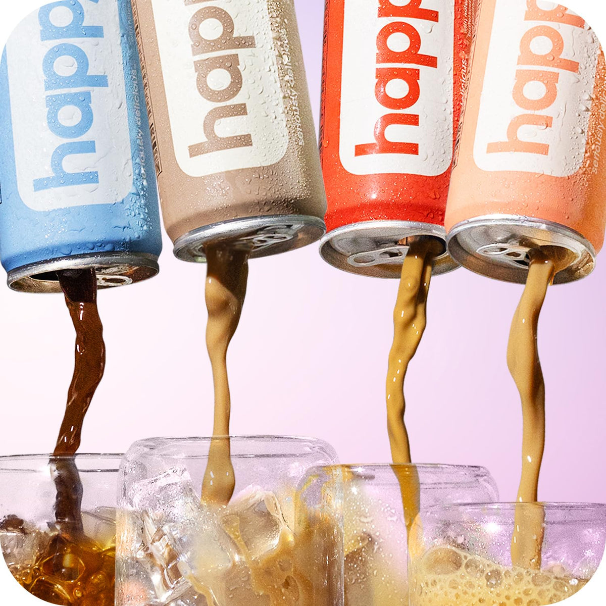We Are Happy cold brew can label highlighting chocolate notes and quality