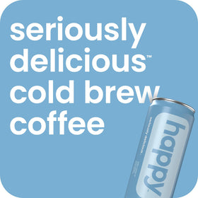 We Are Happy shake-and-enjoy can for crisp, clean taste