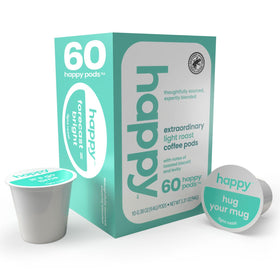 We Are Happy light roast pods packaging front showing brand and single-serve format