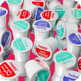 We Are Happy Happy Coffee Pod chocolate notes for a comforting start.