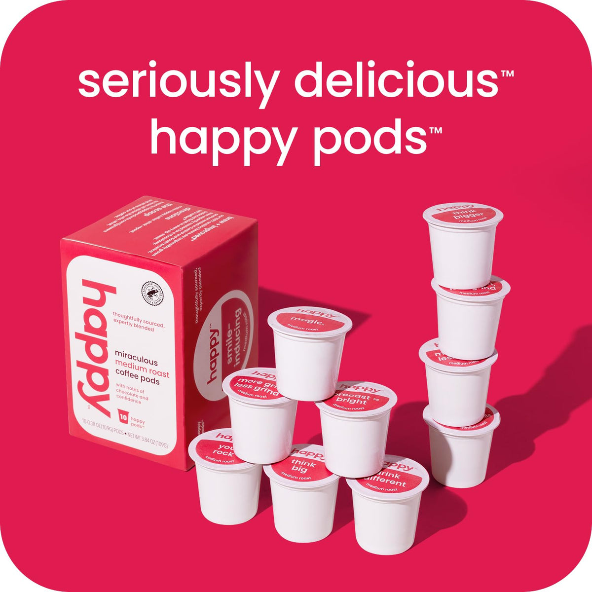 We Are Happy Happy Coffee Pod k-cup compatibility for quick, clean mornings.