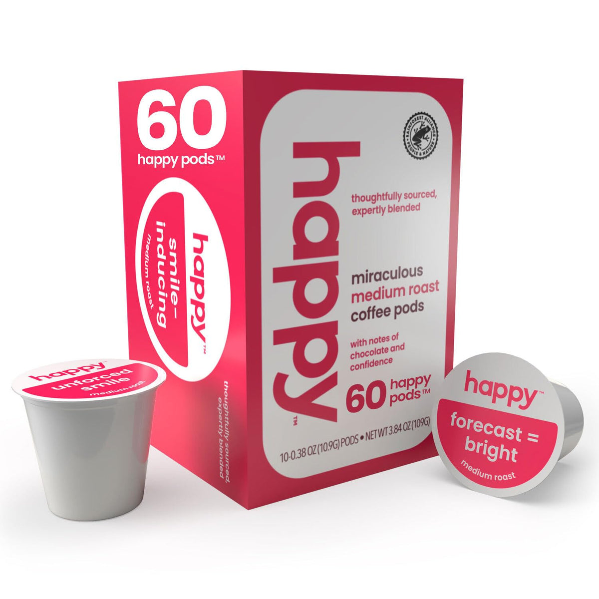 We Are Happy Happy Coffee Pod morning brew with smooth chocolate notes.