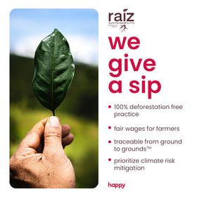 We Are Happy coffee pods featuring Rainforest Alliance certification and responsible sourcing.