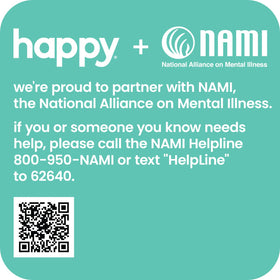 We Are Happy NAMI partnership logo indicating community support