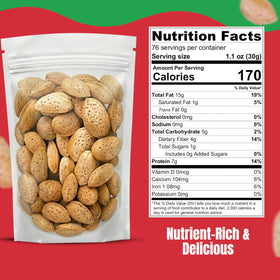 5-pound bulk almonds in-shell shown for pantry storage