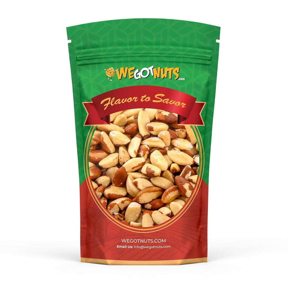 We Got Nuts Brazil nuts raw 2lb in a fresh pouch, ready to snack
