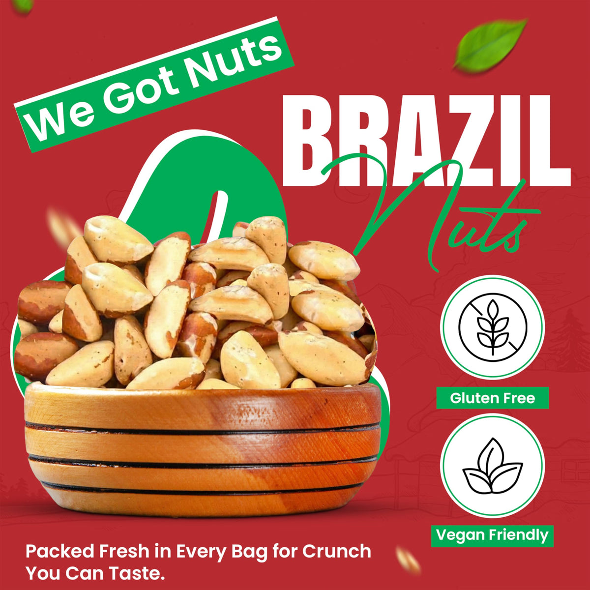 We Got Nuts Brazil Nuts unshelled bag for quick wholesome snacking.
