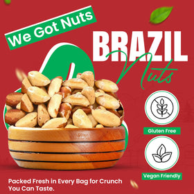 We Got Nuts Brazil Nuts unshelled bag for quick wholesome snacking.