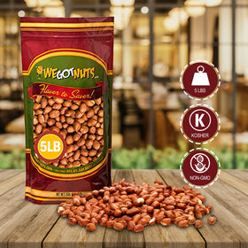 We Got Nuts bulk 5lb sack on shelf signaling value