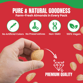 Kosher unsalted almonds in-shell ready for snacking and bulk use