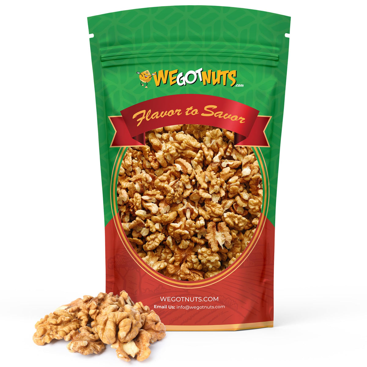 We Got Nuts California raw walnuts 4lb bag for easy snacking.