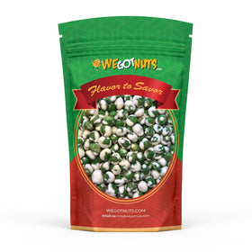 We Got Nuts Green Wasabi Peas bag front shows bold flavor for on-the-go snacking