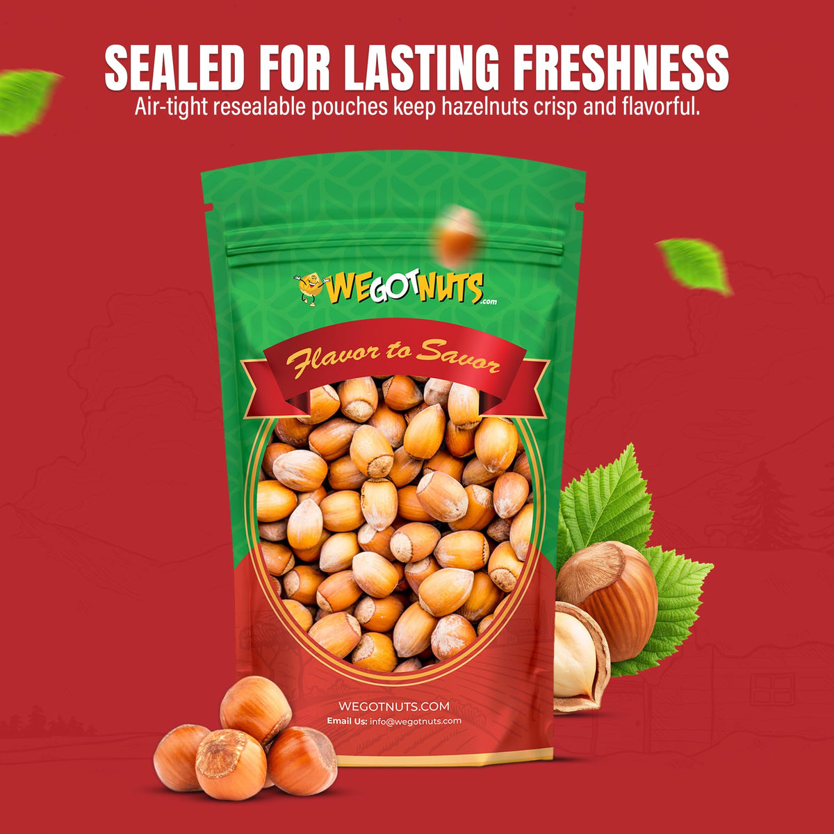 We Got Nuts hazelnuts in shell kitchen usage — perfect for baking and toppings.