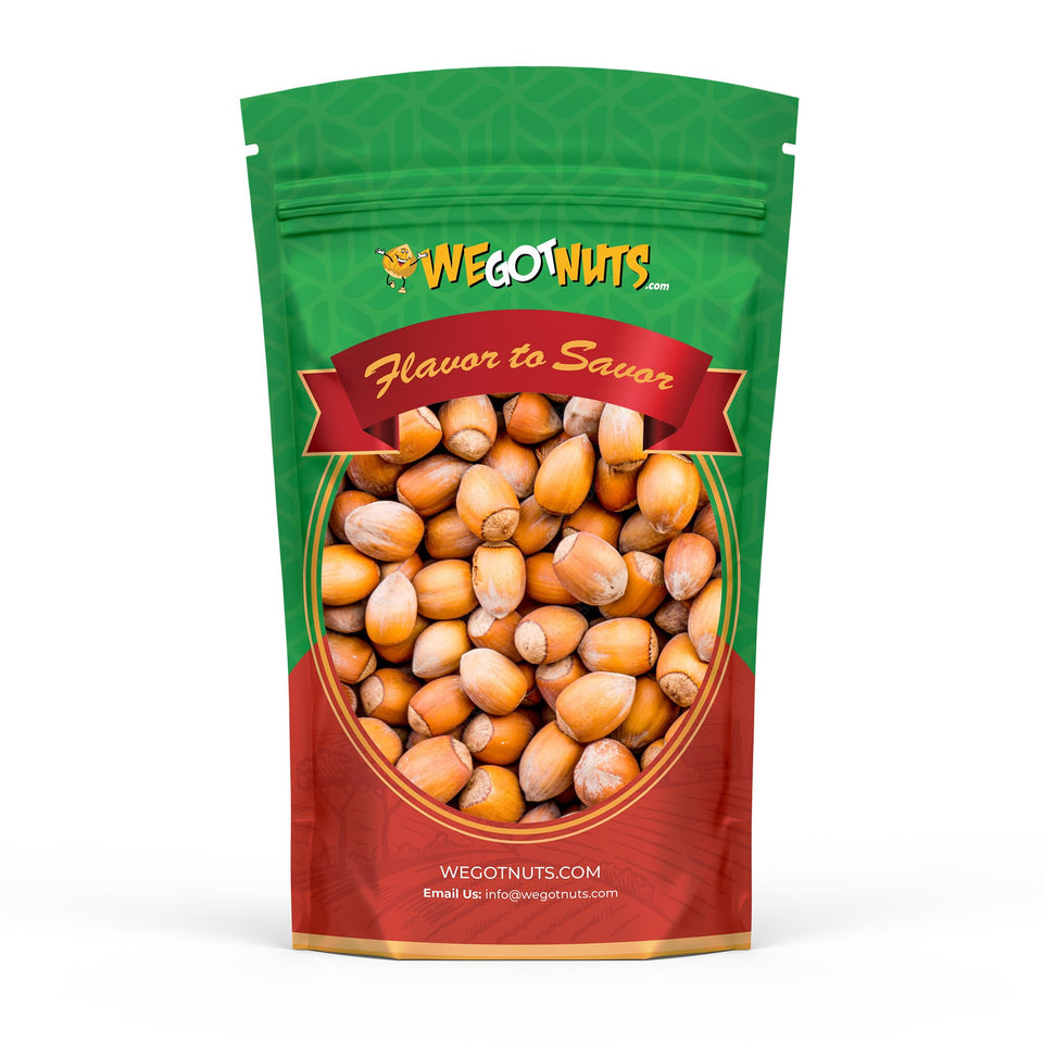We Got Nuts hazelnuts in shell raw 4lb bag — fresh, gourmet flavor for snacking.