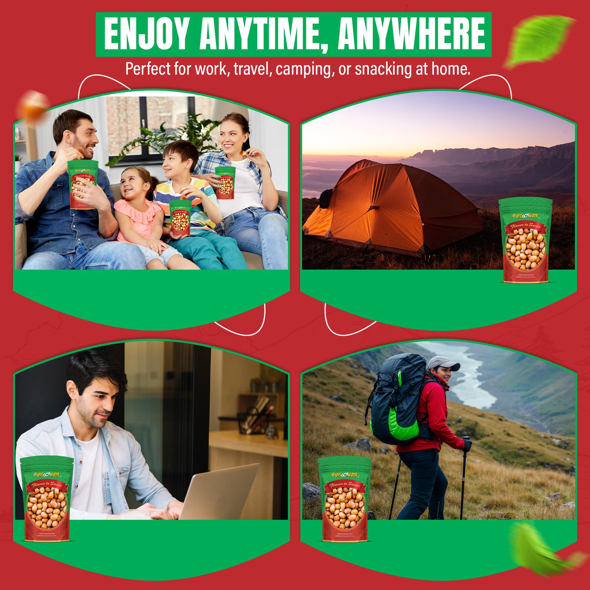 We Got Nuts hazelnuts in shell sealed pouch — preserves freshness and flavor.