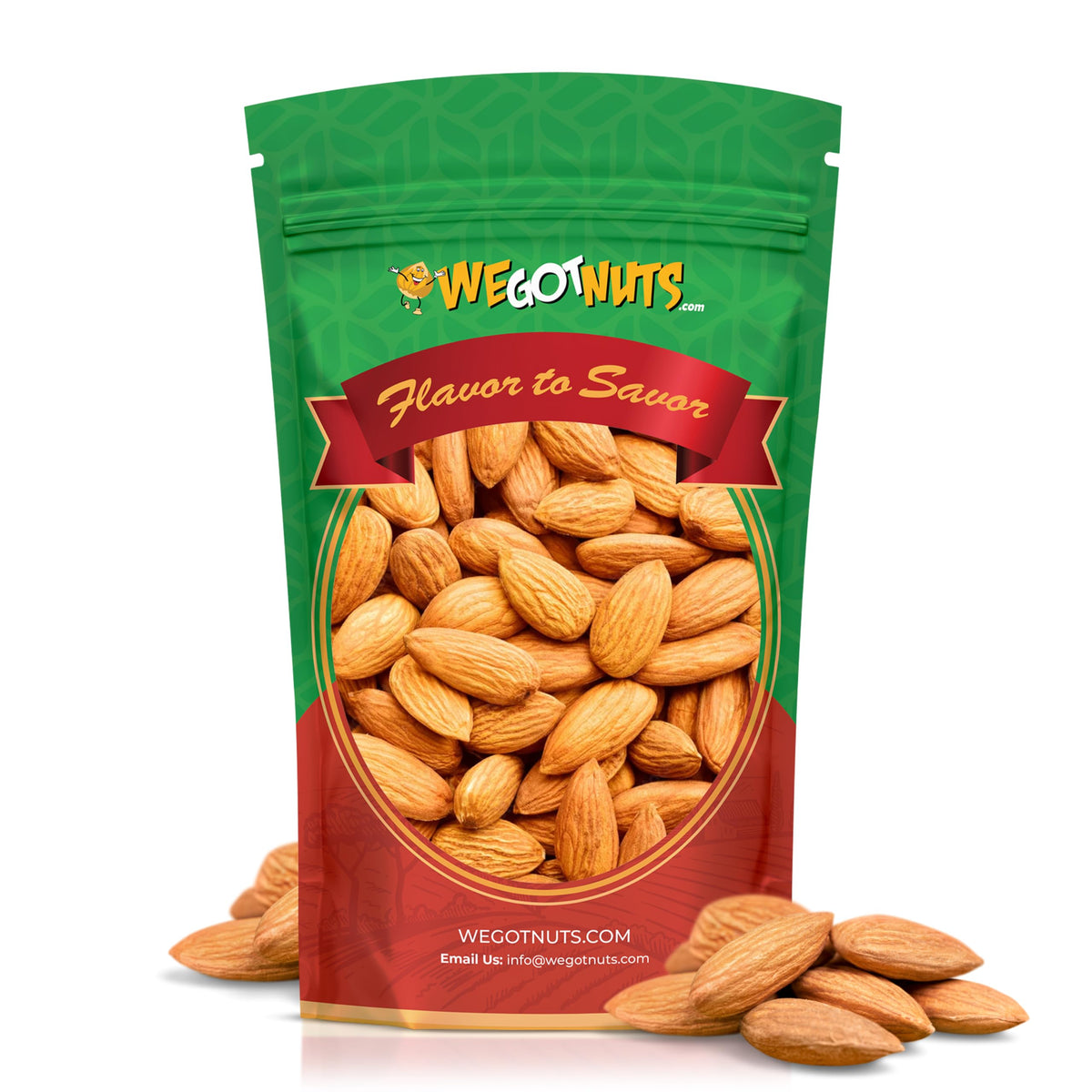 We Got Nuts jumbo California almonds in 64oz bag for bulk snacking