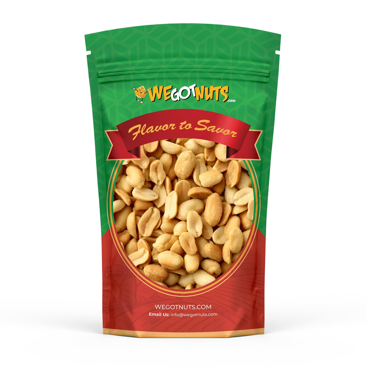 We Got Nuts peanuts dry roasted unsalted blanched bulk bag—snack-ready.