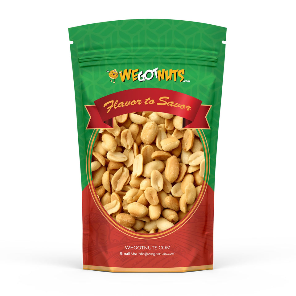 We Got Nuts peanuts dry roasted unsalted blanched bulk bag—snack-ready.