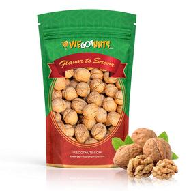 We Got Nuts raw California walnuts in shell front view for fresh snacking.