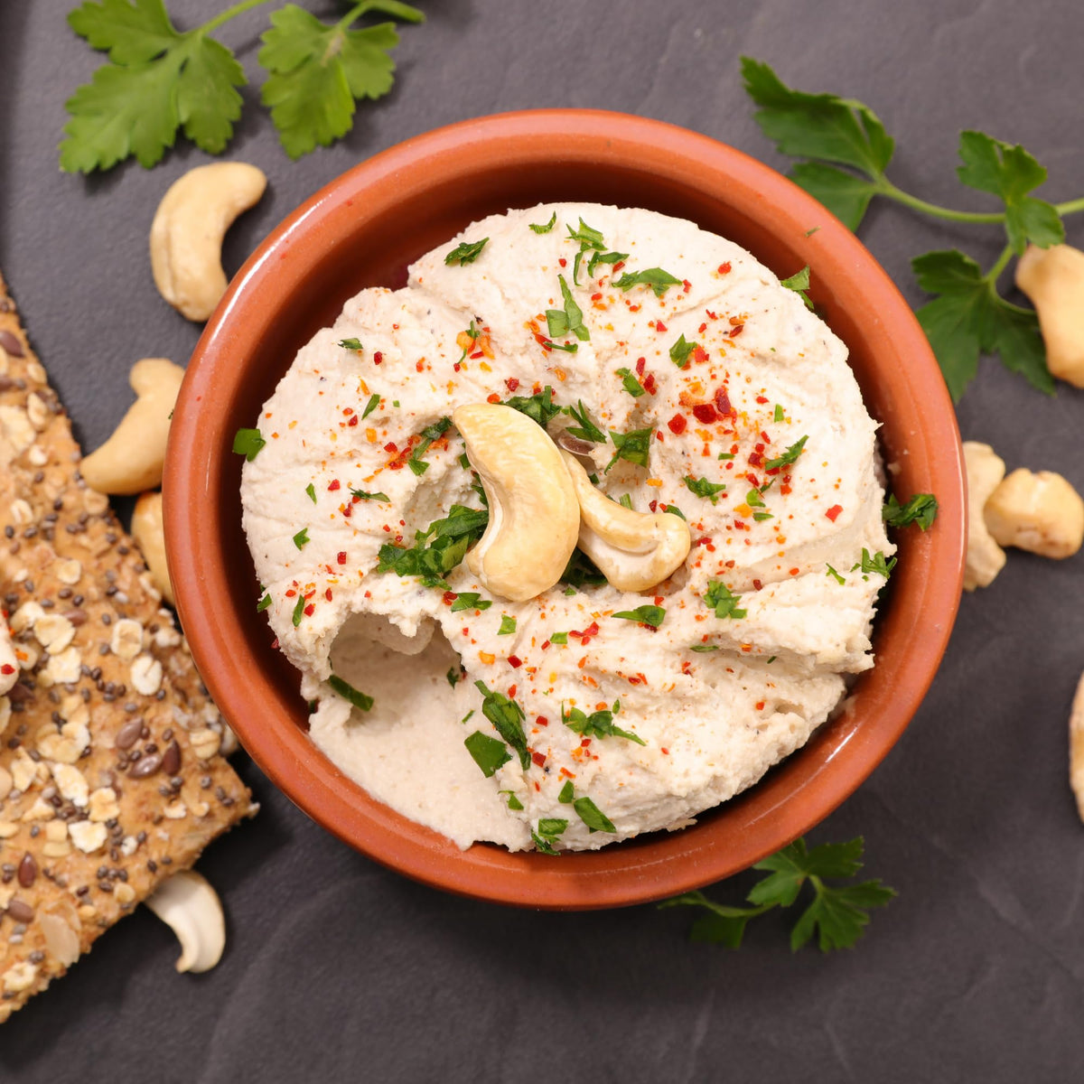 We Got Nuts cashew pieces shown for homemade cheese and creamy substitutes.