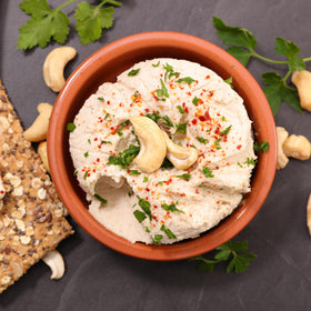 We Got Nuts cashew pieces shown for homemade cheese and creamy substitutes.