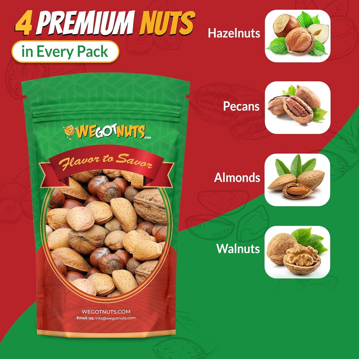 We Got Nuts raw unsalted mixed nuts – 80oz for on-the-go energy