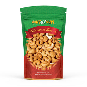 We Got Nuts roasted salted cashews in bag deliver premium crunch and protein boost.