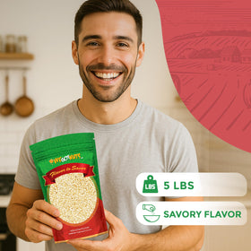 We Got Nuts sesame seeds stored in a pantry ready bag for easy access.