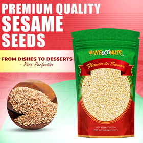 We Got Nuts sesame seeds sprinkled on salad for a crunchy topping.