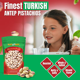 We Got Nuts Turkish Antep Pistachios bulk display signals premium quality.
