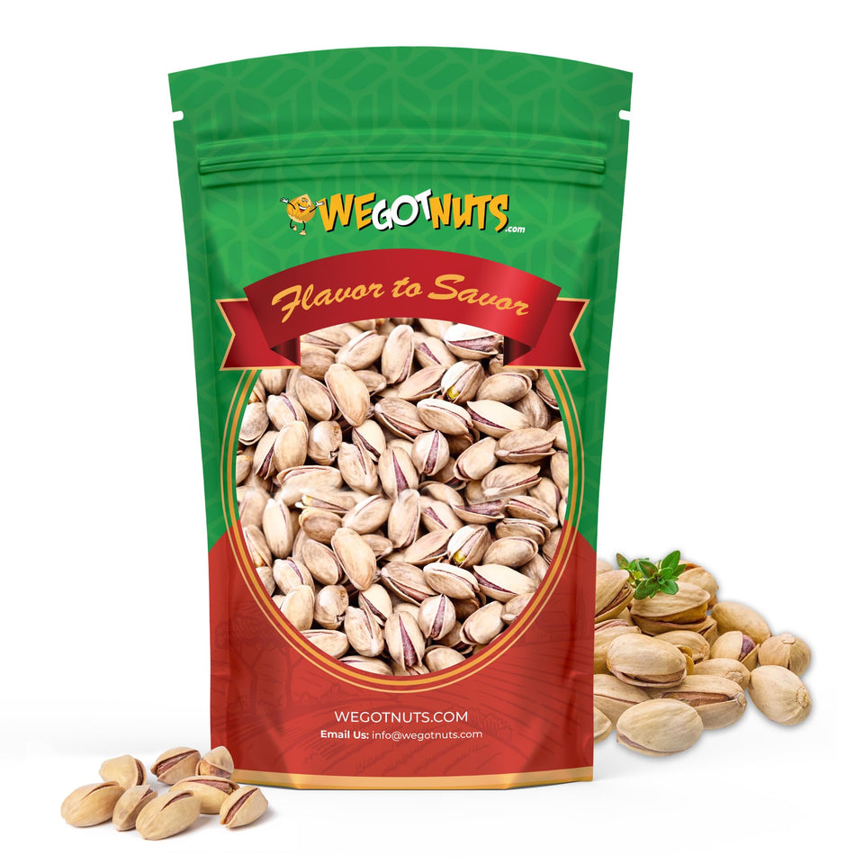 We Got Nuts Turkish Pistachios in-shell closeup highlighting gourmet flavor