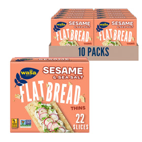 Wasa sesame-sea-salt flatbread thin pack10 – crisp base for lighter toppings