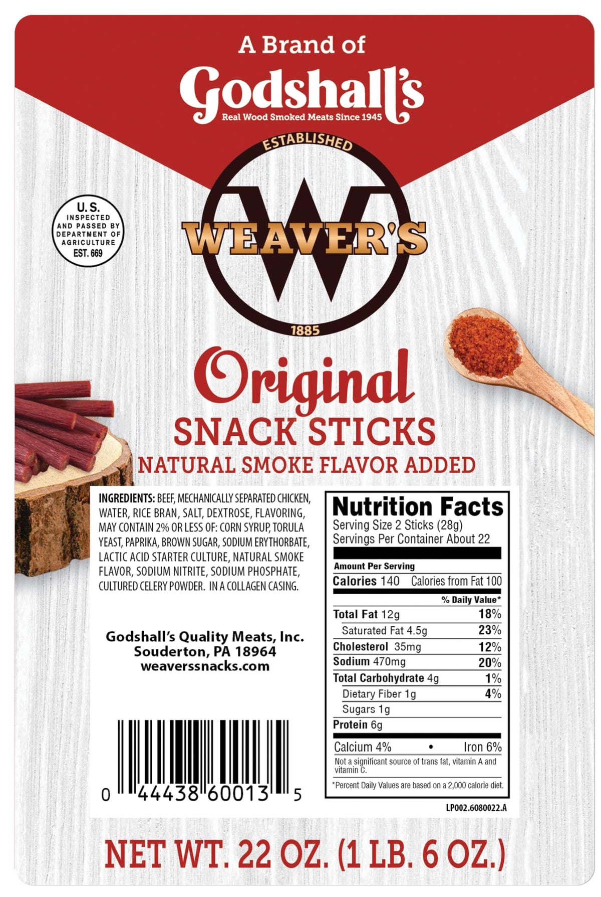 Weaver's Snack Sticks served on plate for easy sharing