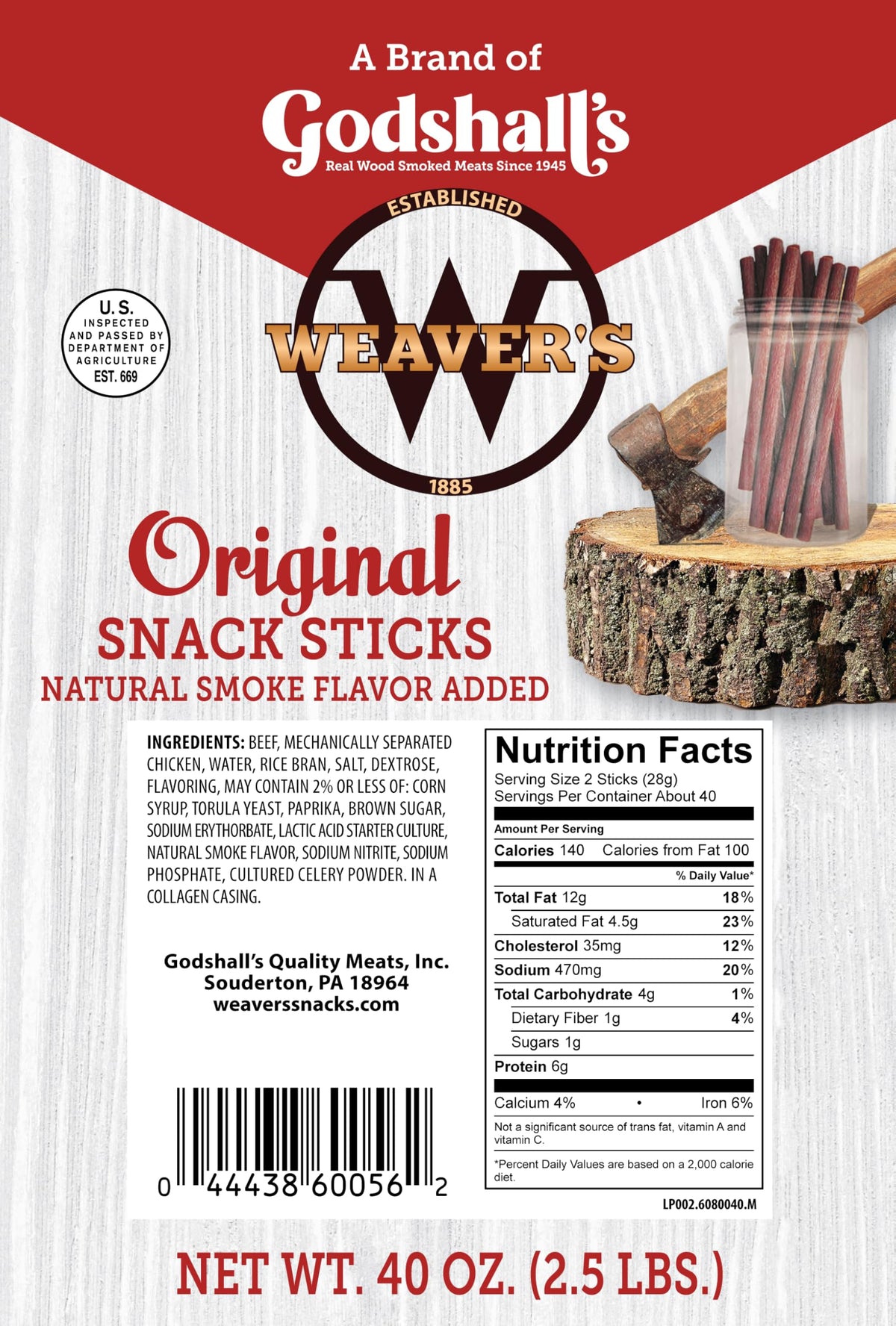 Smoked real wood process behind WEAVER'S Original Snack Sticks
