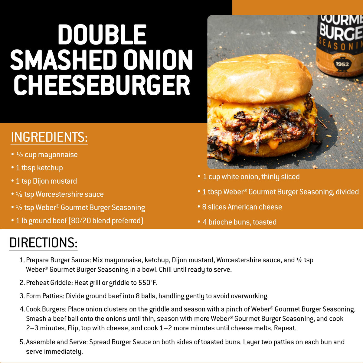 Weber Gourmet Burger Seasoning in a bowl for easy mixing