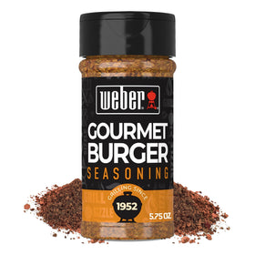 Weber Gourmet Burger Seasoning pack of 6 on display, convenient for stock